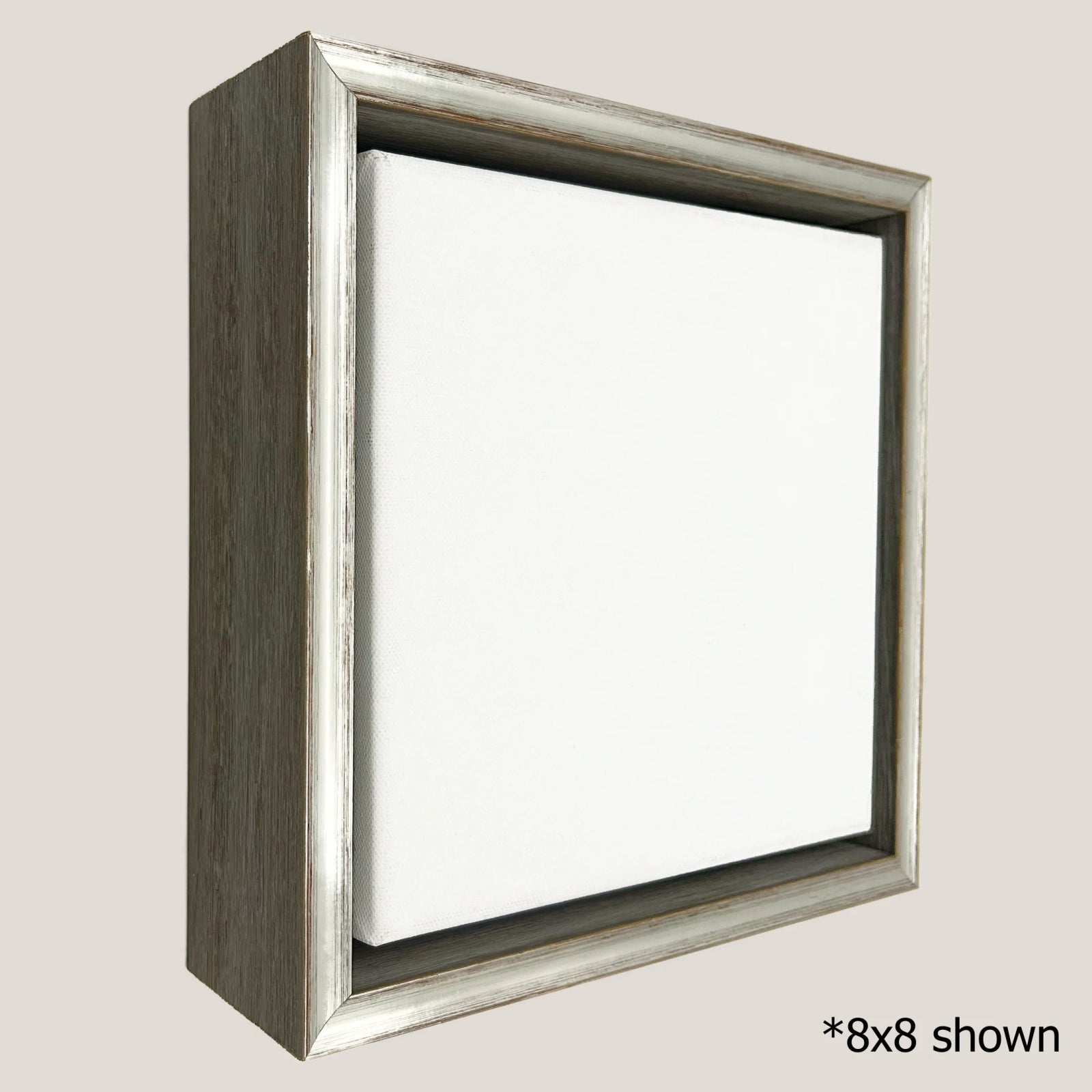 Rhett - Deep Silver & Gray Floater FramePicture Frame