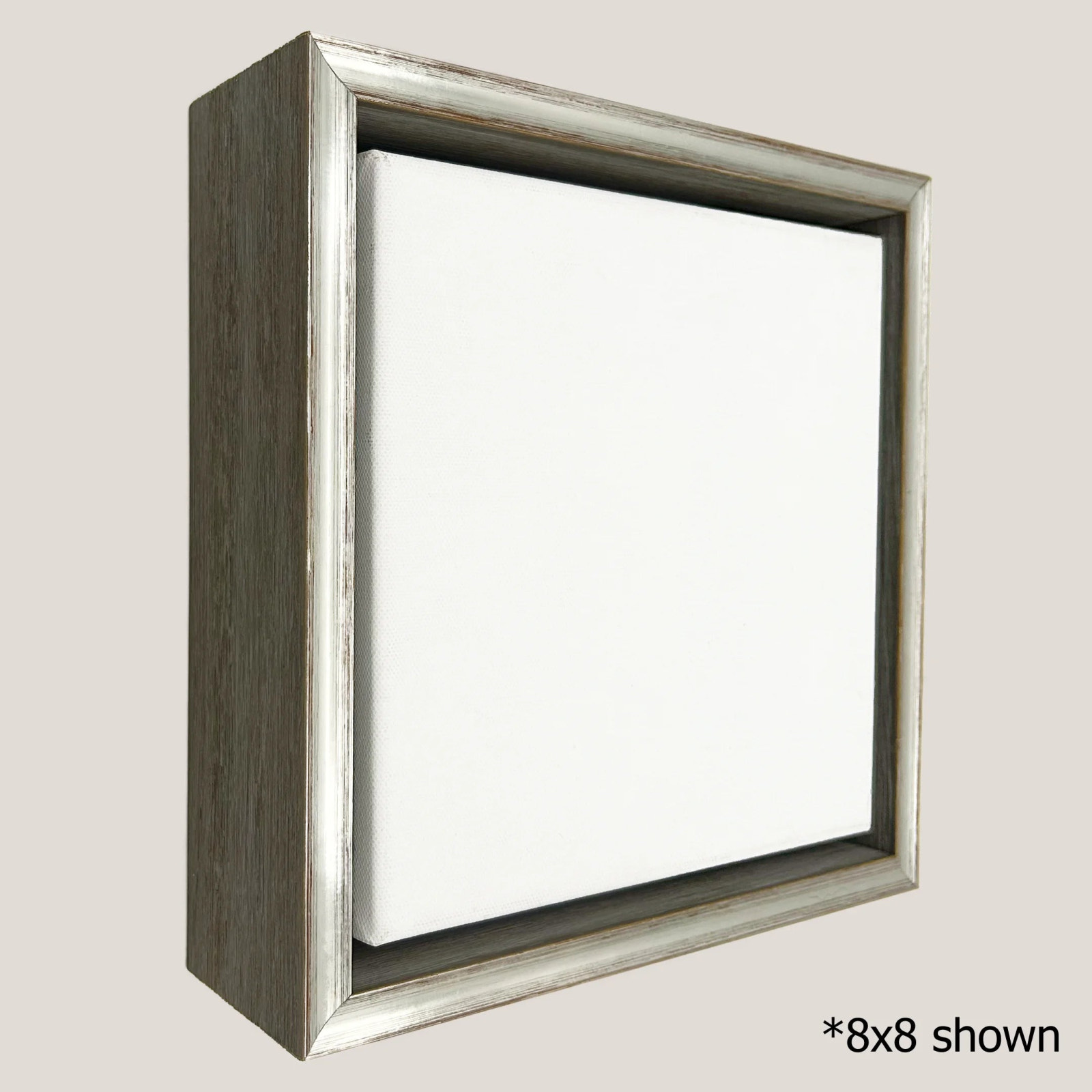 Rhett - Deep Silver & Gray Floater FramePicture Frame