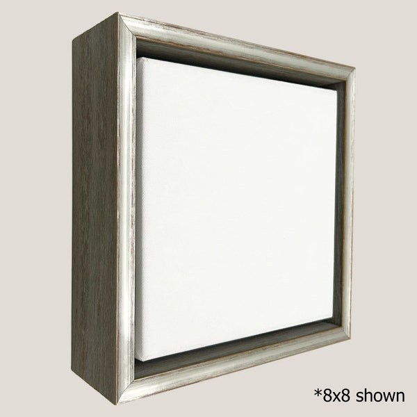 Rhett - Deep Silver & Gray Floater FramePicture Frame