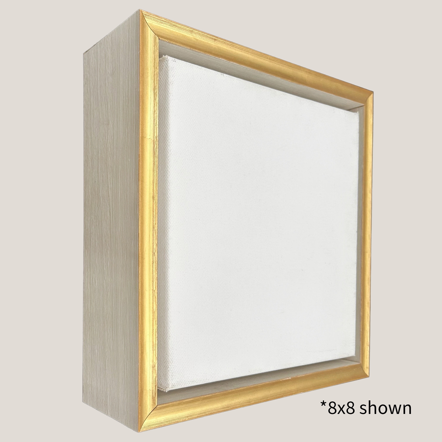 Rhett - Deep Gold & White Floater Frame