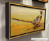 Rhett - Deep Gold & Black Floater Frame Contemporary painting of Bird by Amanda McLenon