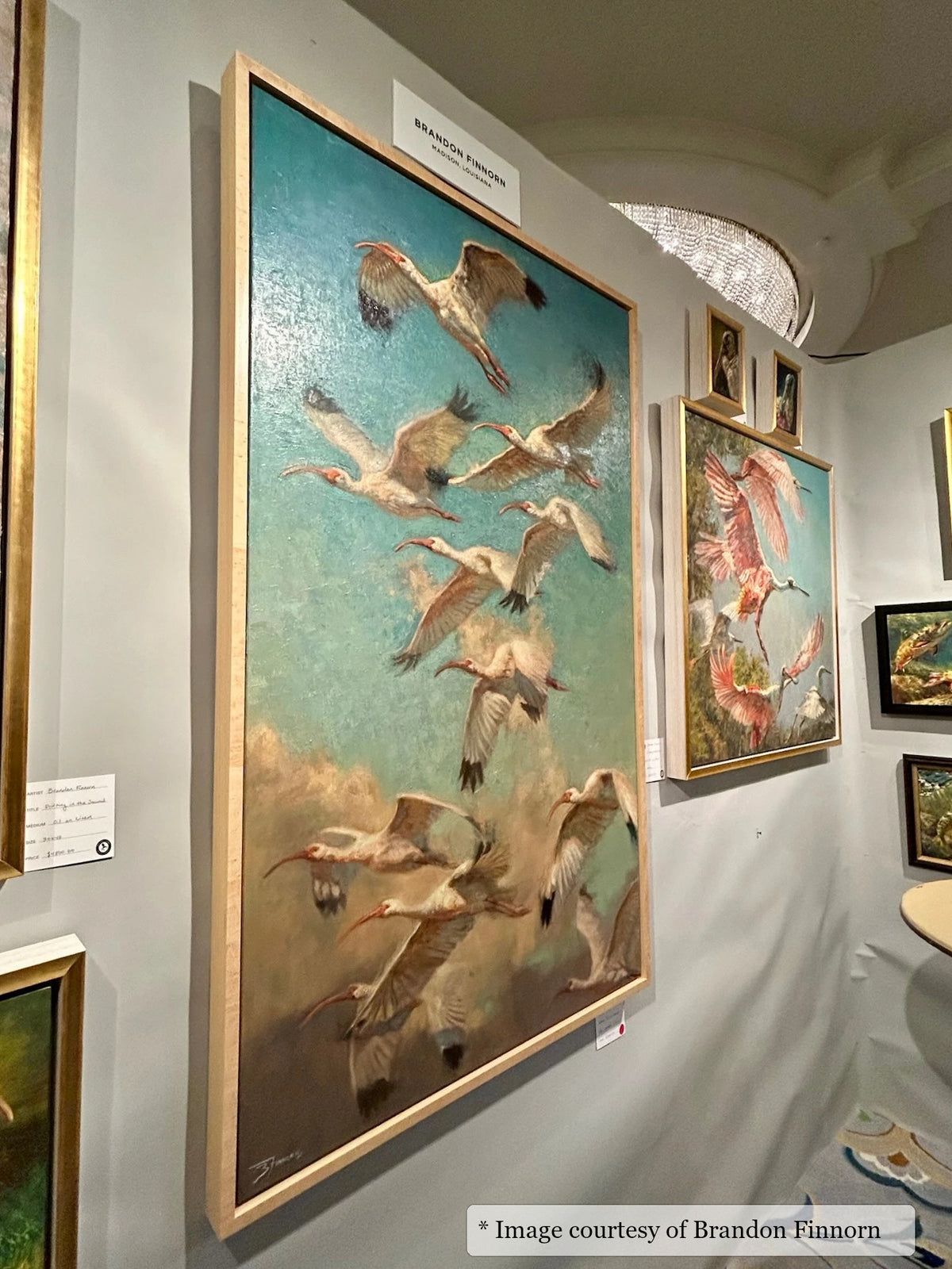 Romney Birdseye Maple frame on a Contemporary painting by Brandon Finnorn