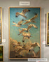 Romney - Birdseye Maple Floater Frame Contemporary painting of Bird by Brandon Finnorn