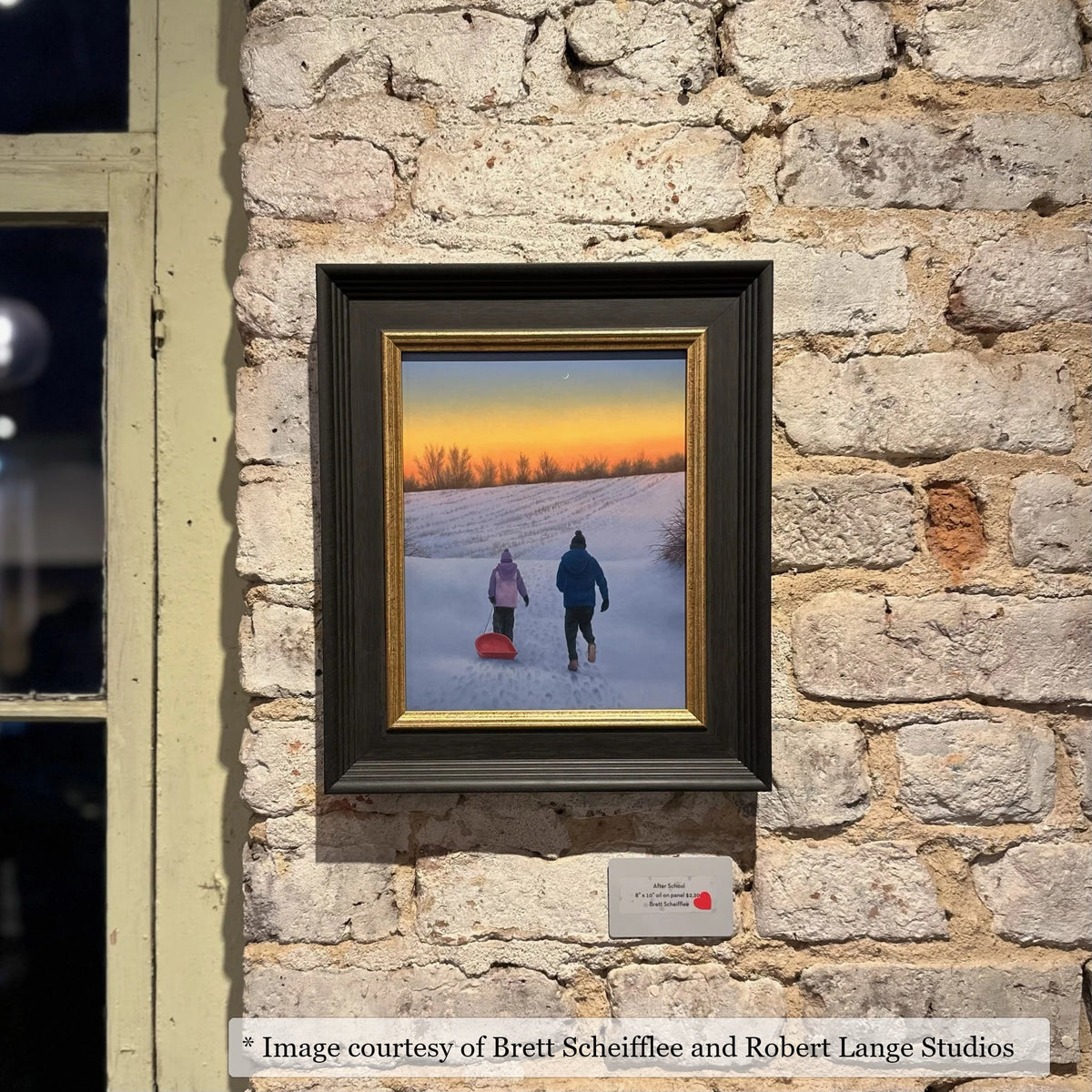 Rutledge Black & Gold frame on a Realist painting by Brett Scheifflee, at Robert Lange Studios