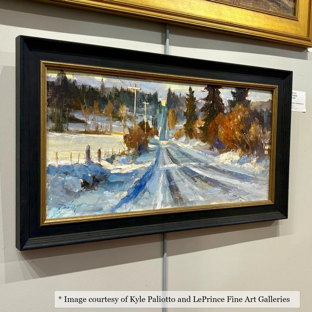 Rutledge Black & Gold frame on an Impressionist painting by Kyle Paliotto, at LePrince Fine Art Galleries