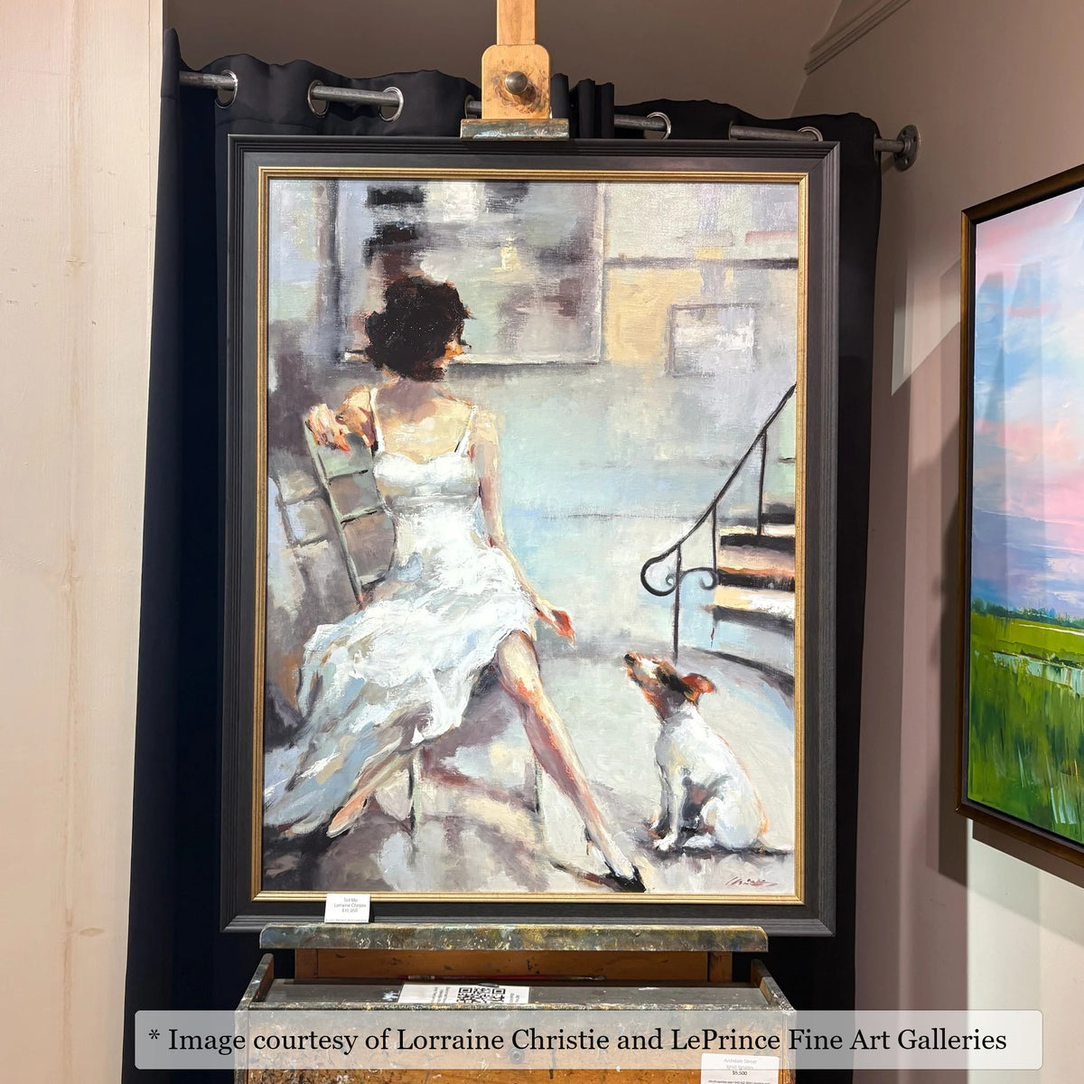 Rutledge Black & Gold frame on an Impressionist painting by Lorraine Christie, at LePrince Fine Art Galleries