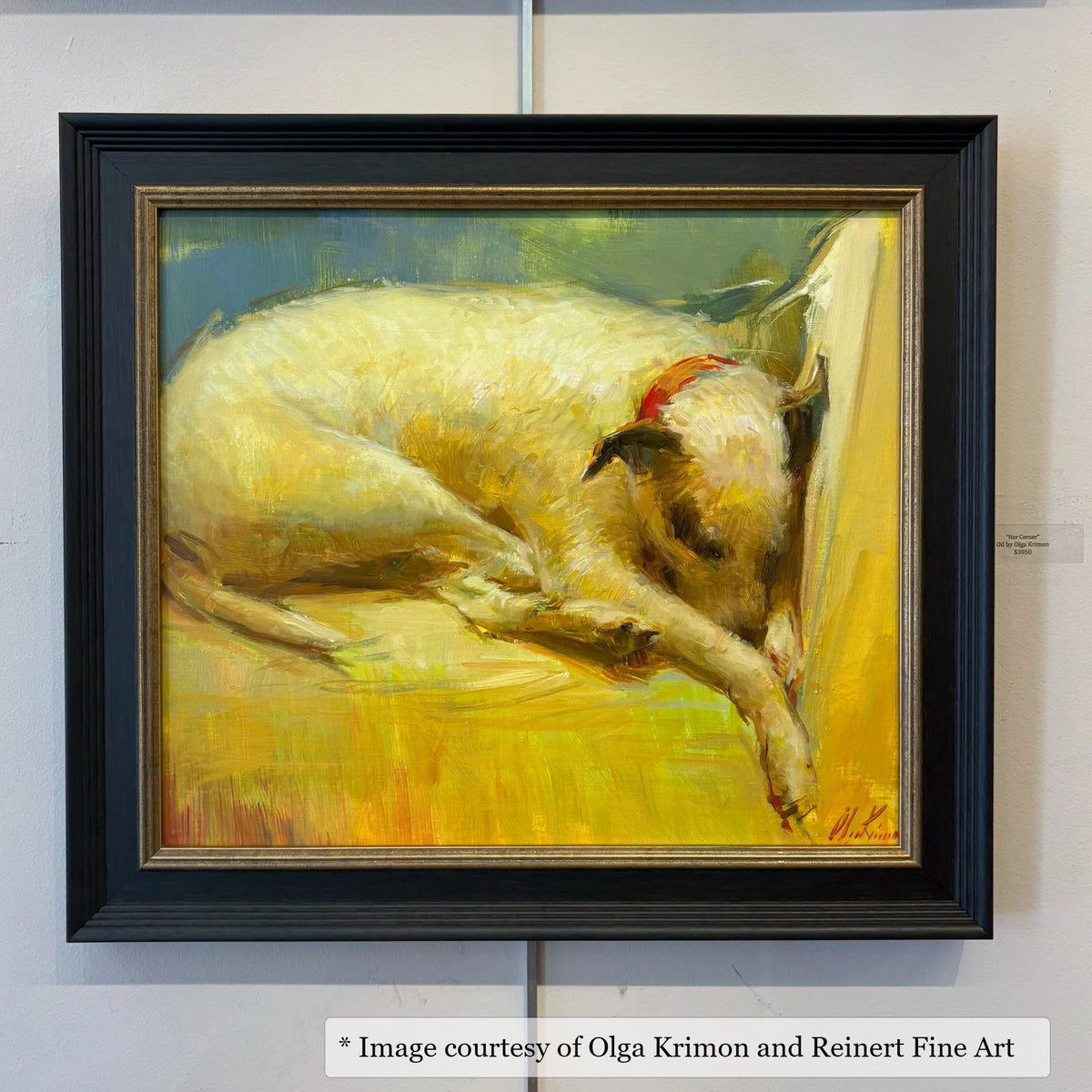 Rutledge Black & Gold frame on an Impressionist painting by Olga Krimon, at Reinert Fine Art