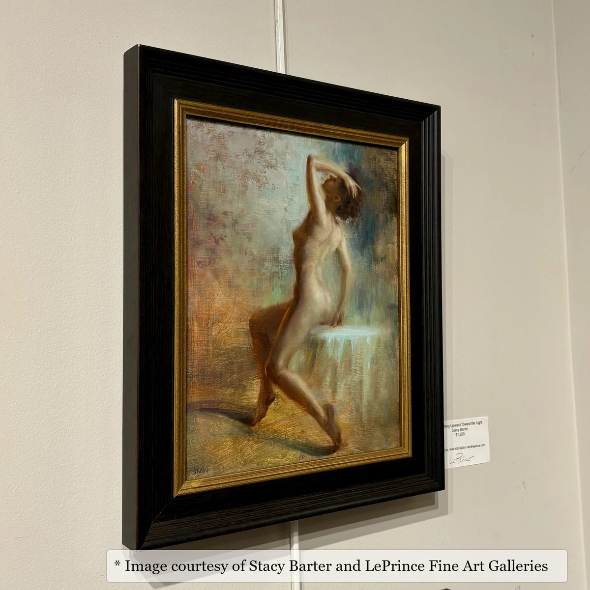 Rutledge Black & Gold frame on an Impressionist painting by Stacy Barter, at LePrince Fine Art Galleries