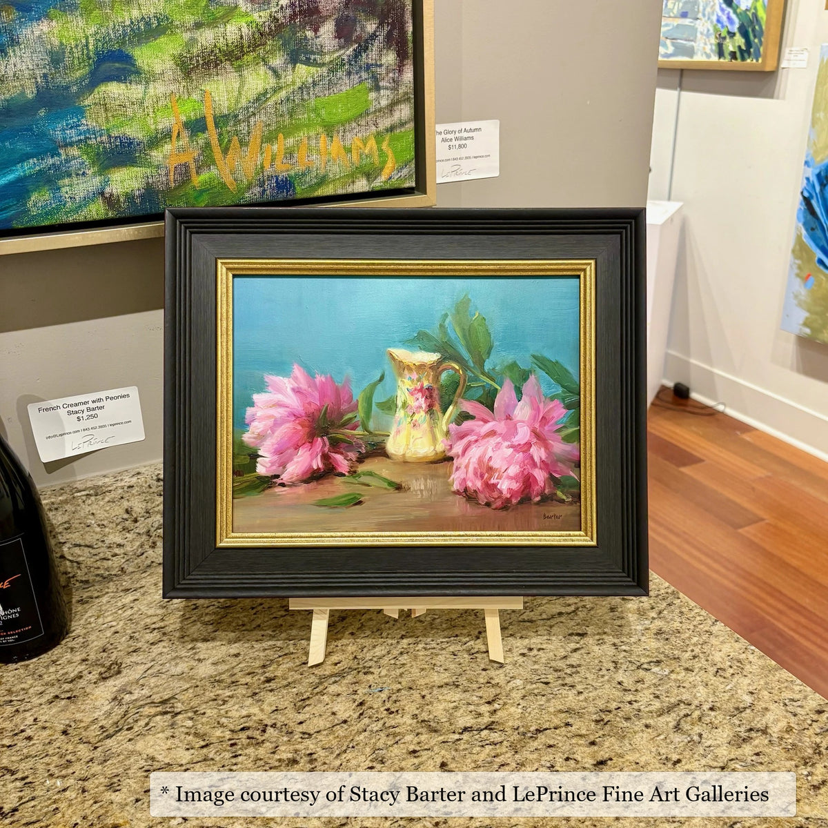 Rutledge Black & Gold frame on an Impressionist painting by Stacy Barter, at LePrince Fine Art Galleries