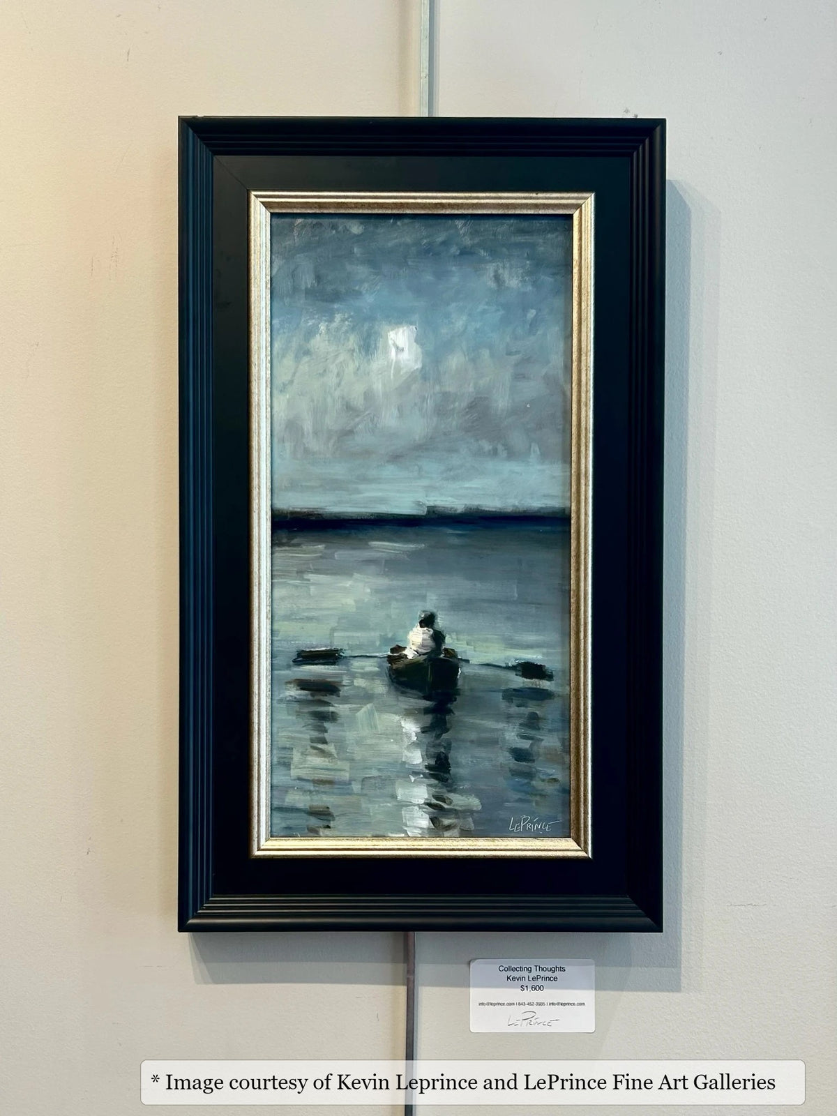 Rutledge Black & Silver frame on an Impressionist painting by Kevin Leprince, at LePrince Fine Art Galleries
