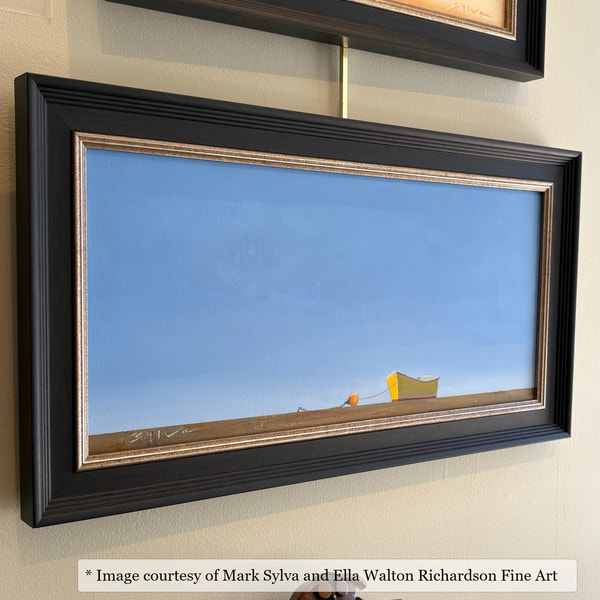 Rutledge Black & Silver frame on a Contemporary painting by Mark Sylva, at Ella Walton Richardson Fine Art