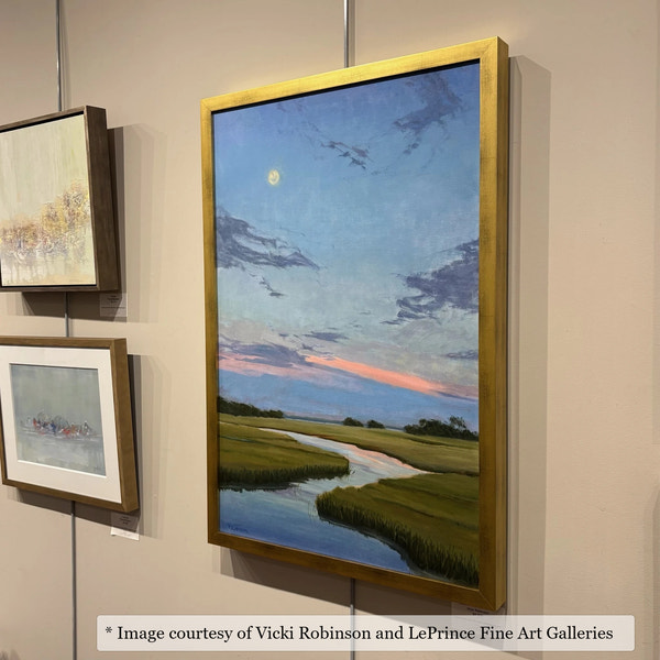 Tinsley Gold frame on an Impressionist painting by Vicki Robinson, at LePrince Fine Art Galleries