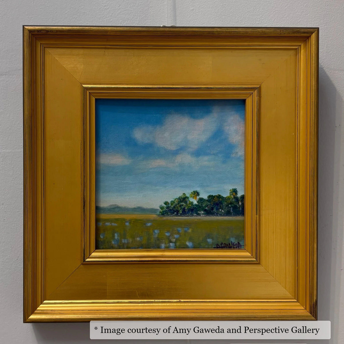 Vendue Gold frame on an Impressionist painting by Amy Gaweda, at Perspective Gallery