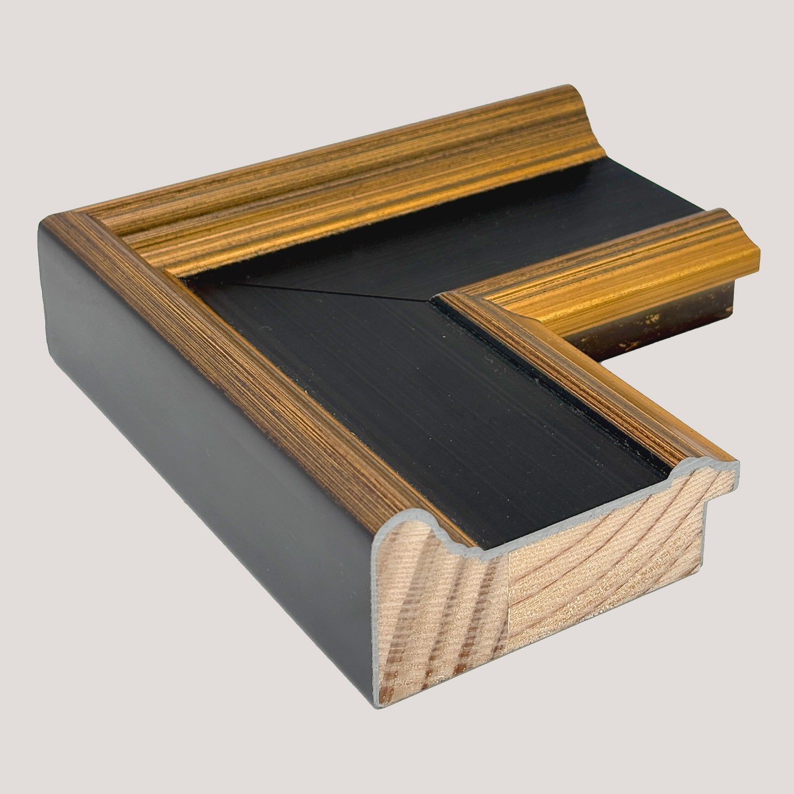Vendue - Wide Gold Black FramePicture Frame