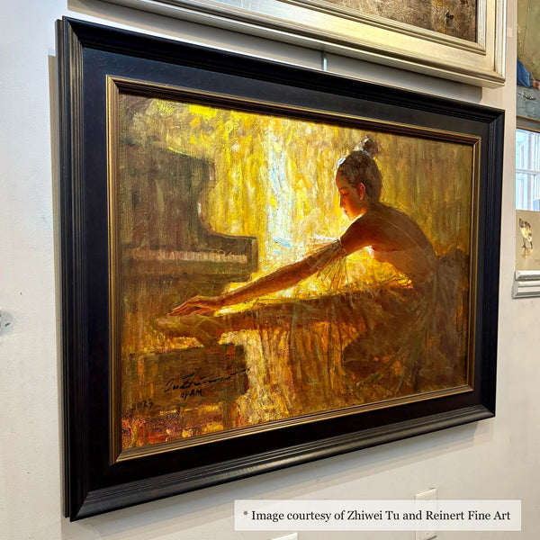 Meeting - Wide Black and Gold Frame