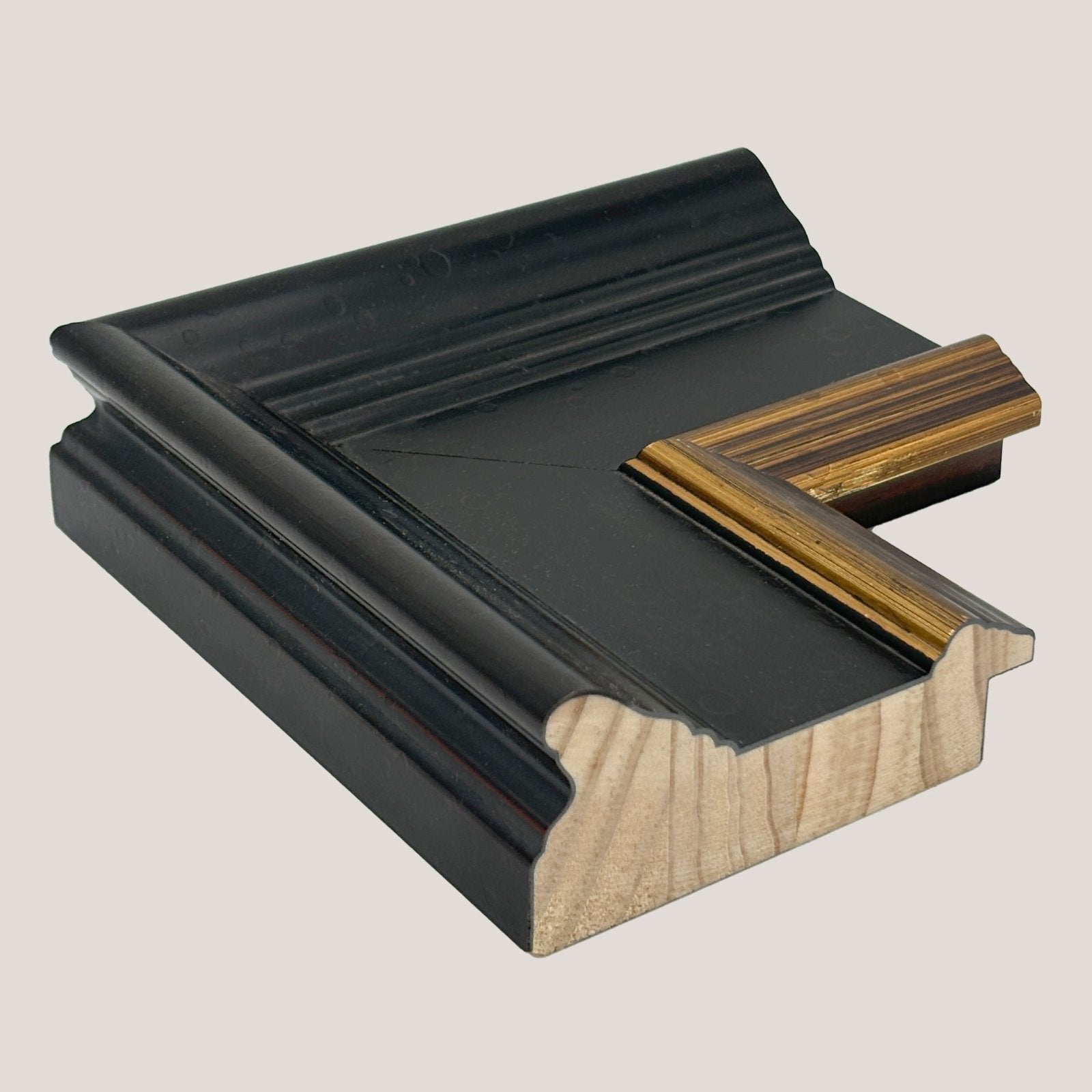 Frame Style Trim Wide Black and Gold Frame - Articient