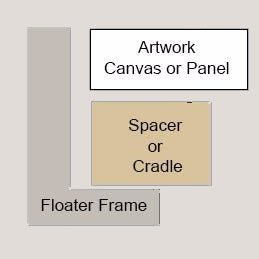 Reid - SIlver & Gray Floater FramePicture Frame